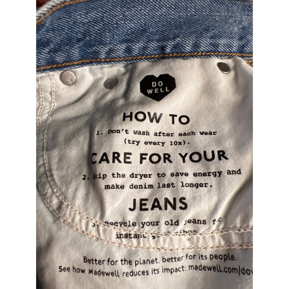 Madewell Light Blue Distressed Denim Jean Shorts - Picture 6 of 8